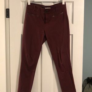 Anthropologie Essential Slim Trouser | Size 4 | Maroon